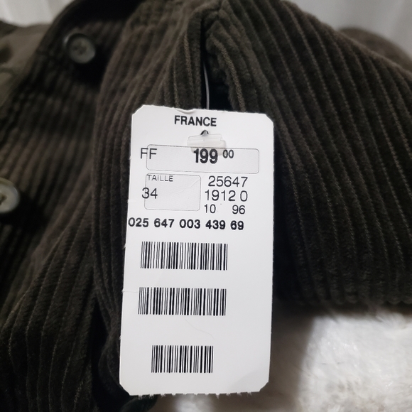 NWT Hennes Collection Olive Green Corduroy Shirt Jacket Sz EU34 - Picture 16 of 16